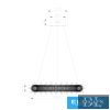 ELDLUX ELDAMARILL kristályüveg függeszték D600 160W CCT