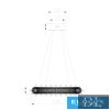 ELDLUX ELDAMARILL kristályüveg függeszték D400 104W CCT