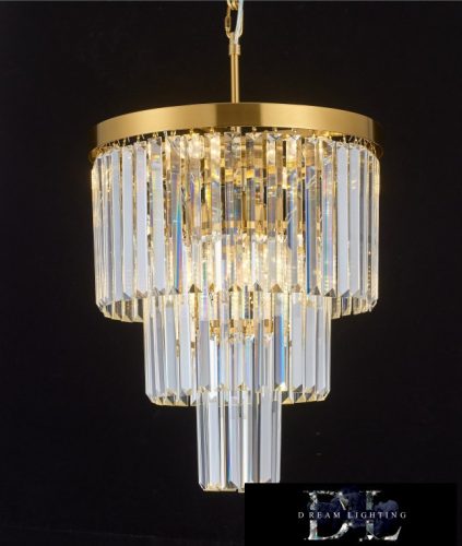ELDLUX ELDICICLE kristály üveg csillár E14×7 D400x440mm arany