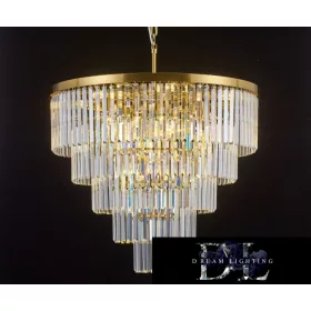   ELDLUX ELDICICLE kristály üveg csillár E14×18 D800x660mm arany