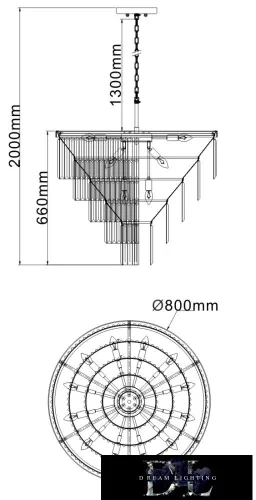 ELDLUX ELDICICLE kristály üveg csillár E14×18 D800x660mm arany