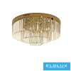 ELDLUX Kristály üveg mennyezeti lámpa E14×5 D400x350mm Arany