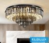 ELDLUX Kristály üveg mennyezeti lámpa E14×10 D500x350mm Fekete