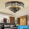 ELDLUX Kristály üveg mennyezeti lámpa E14×10 D500x350mm Fekete