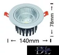 UNIVERSO LED süllyestett lámpa 20w 1800lm 6500K 24° IP20 alumínium 140x78mm/120mm