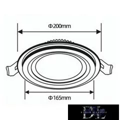 UNIVERSO Köralakú süllyesztett LED panel 18w 1800lm CCT kapcsolóval IP20 fehér