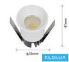 UNIVERSO Mini spot lámpatest 3w 6500k 300lm 30° IP20 Fehér D35x47mm kivágás:D28mm