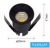 UNIVERSO Mini spot lámpatest 3w 4000k 300lm 30° IP20 Fekete D35x47mm kivágás:D28mm