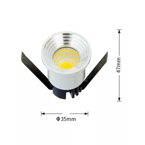 UNIVERSO mini spot lámpatest 3w 4000k 300lm 30° IP20 ∅35×47mm ezüst