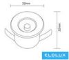 UNIVERSO Mini spot lámpatest 1w piros 80lm 30° IP20 Fehér D31x22mm kivágás:D25mm