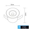 UNIVERSO Mini spot lámpatest 1w 3000k 80lm 30° IP20 Fehér D31x22mm kivágás:D25mm