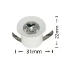 UNIVERSO mini spot lámpatest 1w 4000k 100lm 30° IP20 ∅31×22mm fehér
