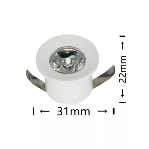 UNIVERSO mini spot lámpatest 1w 4000k 100lm 30° IP20 ∅31×22mm fehér