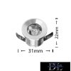 UNIVERSO mini spot lámpatest 1w zöld 100lm 30° IP20 ∅31×22mm ezüst