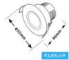 UNIVERSO Mini spot lámpatest 3w 4000k 270lm 30° IP20 Króm D52x40mm Kivágás:D40mm