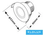 UNIVERSO Mini spot lámpatest 3w 3000k 270lm 30° IP20 Fehér D52x40mm Kivágás:D40mm