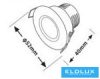 UNIVERSO Mini spot lámpatest 3w 4000k 270lm 30° IP20 Fehér D52x40mm Kivágás:D40mm