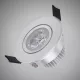 UNIVERSO mini spot lámpatest 3w 6500K 270lm 30° IP20 ∅68×32mm ezüst