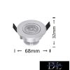 UNIVERSO mini spot lámpatest 3w 6500K 270lm 30° IP20 ∅68×32mm ezüst