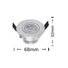 UNIVERSO mini spot lámpatest 3w 6500K 270lm 30° IP20 ∅68×32mm ezüst