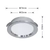 UNIVERSO mini spot lámpatest 3w 3000k 240lm 120° IP20 ∅70×19mm ezüst