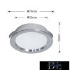 UNIVERSO mini spot lámpatest 3w 6500K 240lm 120° IP20 ∅70×19mm ezüst