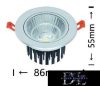 UNIVERSO LED süllyestett lámpa 7w 630lm 4000K 24° IP20 alumínium 