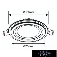 UNIVERSO Köralakú süllyesztett LED panel 6w 500lm CCT IP20 fehér