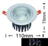 UNIVERSO LED süllyestett lámpa 12w 1080lm 3000K 24° D110x73mm Kivágás:D90mm IP20 alumínium