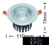 UNIVERSO LED süllyestett lámpa 12w 1080lm 6500K 24° D110x73mm Kivágás:D90mm IP20 alumínium