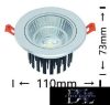 UNIVERSO LED süllyestett lámpa 12w 1080lm 4000K 24° D110x73mm Kivágás:D90mm IP20 alumínium