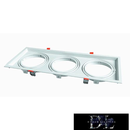 UNIVERSO Süllyesztett spot keret 3*AR111 fehér 475x175mm / kivágás 460x160mm