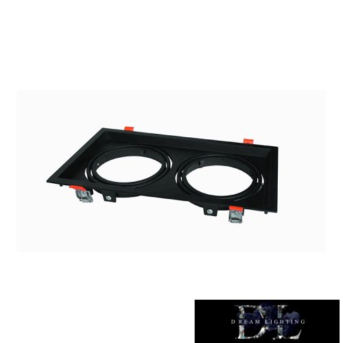 UNIVERSO Süllyesztett spot keret 2*AR111 fekete 325x175mm / kivágás 310x160mm