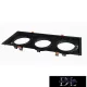 UNIVERSO Süllyesztett spot keret 3*AR111 fekete 475x175mm / kivágás 460x160mm