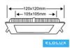 UNIVERSO Négyzet alakú süllyesztett LED panel 6w 480lm CCT/kap. 120° IP20 Fehér 120x120mm kivágás:105x105mm 3év