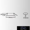 UNIVERSO Süllyesztett spot lámpatest 1*MR16 fehér ∅94x28mm/∅80mm
