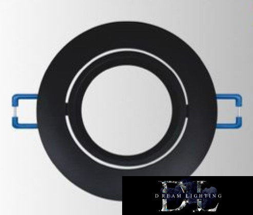 UNIVERSO Süllyesztett spot lámpatest 1xMR16 fekete ∅90x20mm/∅75mm