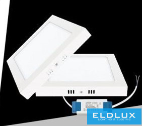 UNIVERSO Négyzet alakú falon kívüli LED panel 6w 480lm CCT/kap. 120° IP20 Fehér 120x120x35mm 3év