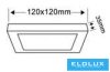 UNIVERSO Négyzet alakú falon kívüli LED panel 6w 480lm CCT/kap. 120° IP20 Fehér 120x120x35mm 3év