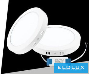UNIVERSO Kör alakú falon kívüli LED panel 6w 480lm CCT/kap. 120° IP20 Fehér D120x34mm 3év