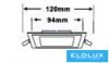 UNIVERSO Négyzet alakú süllyesztett LED panel 12w 1100lm CCT/kap. 120° IP20 Fehér 120x120mm kivágás:94x94mm