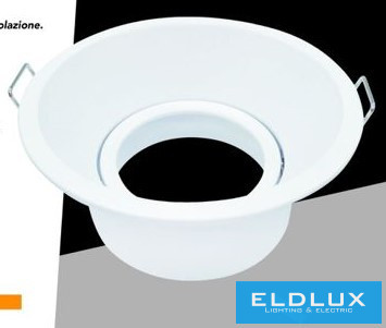 UNIVERSO Süllyesztett spot lámpatest 1xPAR16 foglalat nélkül IP20 Fehér D90x40mm kivágás:D82mm