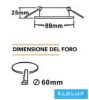 UNIVERSO Süllyesztett spot lámpa 1xPAR16 foglalat nélkül IP20 Króm 89x89x25mm kivágás:D60mm