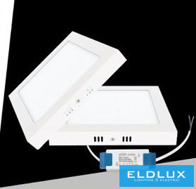 UNIVERSO Négyzet alakú falon kívüli LED panel 12w 1200lm CCT/kap. 120° IP20 Fehér 170x170x35mm 3év