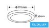 UNIVERSO Kör alakú falon kívüli LED panel 12w 1200lm CCT/kap. 120° IP20 Fehér D170x35mm 3év