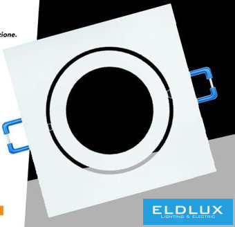 UNIVERSO Süllyesztett spot lámpatest 1xPAR16 foglalat nélkül Fehér 82x82x24mm kivágás:D75mm