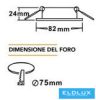 UNIVERSO Süllyesztett spot lámpatest 1xPAR16 foglalat nélkül Fehér 82x82x24mm kivágás:D75mm