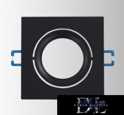 UNIVERSO Süllyesztett spot lámpatest 1xMR16 fekete 82x82x20mm/∅75mm