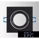UNIVERSO Süllyesztett spot lámpatest 1xMR16 fekete 82x82x20mm/∅75mm