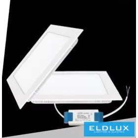   UNIVERSO Négyzet alakú süllyesztett LED panel 18w 1800lm CCT/kap. 120° IP20 Fehér 225x225mm kivágás:205x205mm 3év